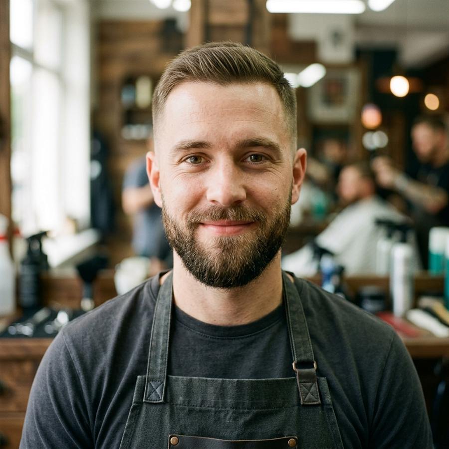Sam, one of the barbers